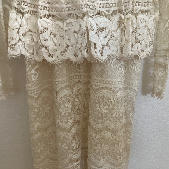 Vintage Ivory Lace Dress 1960s ILGWU - Picture 16 of 16